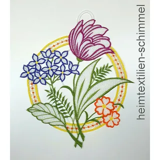 PLAUENER SPITZE ® Fensterbild TULPE Fensterdekoration BLUME Frühling SOMMER Deko
