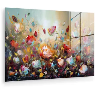 onlywow Acrylglasbild Blumenmeer | Gr.: 90 x 60 cm
