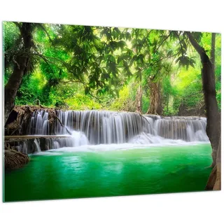 Bilder auf Glas 100x70cm Glasbild Wasser Park Natur Landschaft Groß Wanddeko Bild im Glas Schlafzimmer Küche Deko Wandbilder Dekoration Wohnzimmer Modern Wall Decor Wand Kunstdruck Art GAA100x70-2502