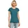 Tee Figurbetontes Baumwoll T-Shirt mit Rundhalsausschnitt kurzen Ärmeln ideal für Alltag Freizeit Veredelung Teal M