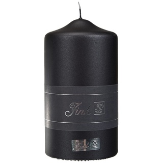 Fink Candle Stumpenkerze, Wachs, schwarz, 8cm