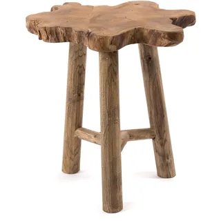 DESIGN DELIGHTS BEISTELLTISCH Tree | Mahagoni, 50 cm | Baumscheibe Pflanzentisch, Couchtisch, Blumenhocker, Baumstamm Holzhocker