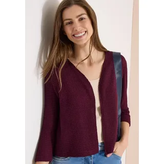 Cecil Offene 3/4-Arm Jacke im Ajour-Look Rot L
