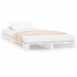vidaXL Palettenbett 90 x 200 cm Weiß