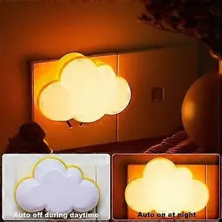 Led Kinder Baby Nachtlicht Steckdose Lichtsensor Warmweiß 3d Wolken Lampe Kinderzimmer Babyzimmer Treppen Dekor