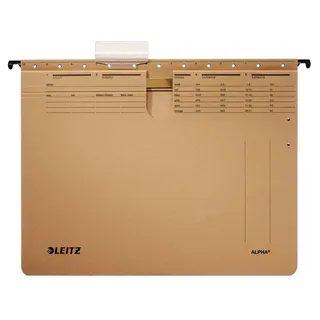 Leitz Hängehefter ALPHA® 1914 Karton naturbraun DIN A4 1x kaufmännische Heftung, 25 St.