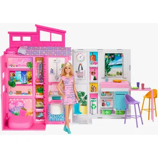 Barbie Ferienhaus Puppe und Spielset (HRJ77)