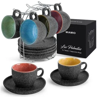 MiaMio Cappuccinotasse 0,19 l Grau 6 St.