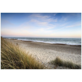 Wallario Wandfolie, Strandspaziergang im Urlaub an der Ostsee, in verschiedenen Ausführungen blau