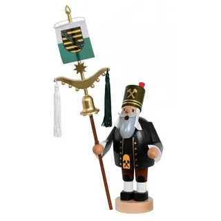 KWO Räuchermann Bergmann mit Schellenbaum 31 cm schwarz
