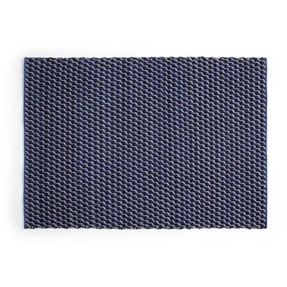 HAY - Channel Teppich, 140 x 200 cm, blau / weiß