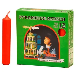 KNOX Adventskerze Pyramidenkerzen Baumkerzen - Durchmesser 17 mm, weiß rot, natur rot