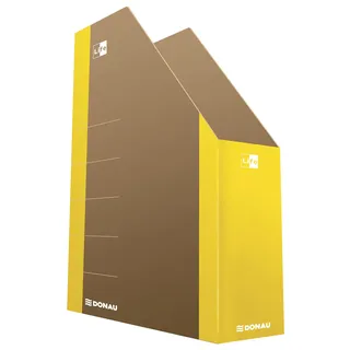 DONAU LIFE 3550001FSC-11 Stehsammler Stehordner Archive Box Pappe/ Karton - Gelb| bis zu 500 Blatt Für Büro, Schule und Zuhause zur Aufbewahrung von Dokumenten im A4 Format, Archivierung von Magazinen