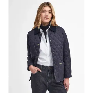 Barbour für Damen. LQU0475 Marineblaue Steppjacke Annandale (M), Lässig, Polyamid