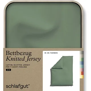 schlafgut Uni Baumwolle Grün 155 x 220 cm