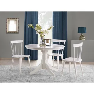 Design Esstisch rund HG-111 Weiß Esszimmer - Weiß