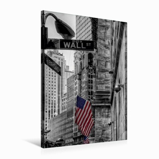 Premium Textil-Leinwand 60 x 90 cm Hoch-Format New York - Wall Street | Wandbild, HD-Bild auf Keilrahmen, Fertigbild auf hochwertigem Vlies, Leinwanddruck von Carina Buchspies
