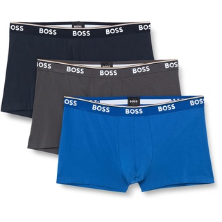 BOSS Herren Boxer Briefs, 3er Pack, Open Blue 487, S