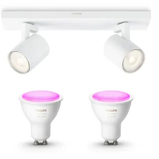 Philips Hue Runner Aufbauspot Mit 2 Lichtpunkten Gu10 (weiß) Weißes Und Farbiges Licht - White And Color Ambiance