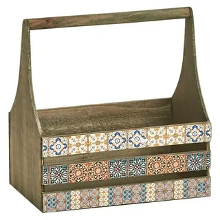 Zeller Present Aufbewahrungsbox Deko-Kiste mit Griff Mosaik  (L x B x H: 310 x 190 x 320 mm)