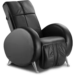 Massagesessel Relaxsessel KEYTON RETRO Leder | schwarz