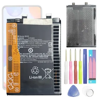 Xiaomi Poco X4 Pro 5G & Li-Ionen Akku BN5E ersatz Kompatibel mit Klebestreifen Inkl. Einbauwerkzeug