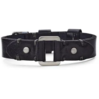 Fossil MACHINE Armband Edelstahl Leder schwarz JF04946040 Größe 25 cm