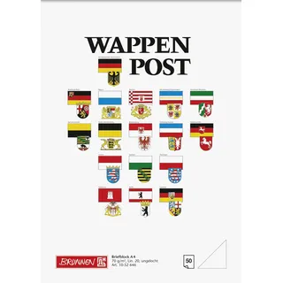 Baier & Schneider Briefblock Wappen A4 weiß/blanko
