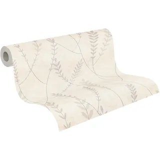 A.S. Création Vliestapete Moderne Zweigtapete 10 m x 0,53 m beige/grau 791464