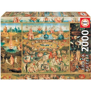 Educa - Puzzle 2000 Teile für Erwachsene | Der Garten der Lüste, 2000 Teile Puzzle für Erwachsene und Kinder ab 14 Jahren, Hieronymus Bosch (18505)