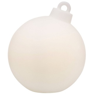 8 seasons design Gartenleuchte Shining Christmas Ball, LED WW, LED wechselbar, Warmweiß, Ø 33 cm weiß für In- und Outdoor