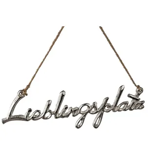 formano Dekohänger Formano Dekohänger Schriftzug Lieblingsplatz silber aus Aluminium