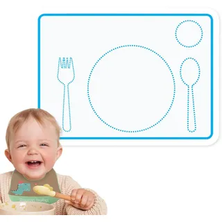 Silikon-Tischsets für Babys,Baby-Tischset,rutschfeste Silikon-Lebensmittelmatten zum Essen - Tellerunterlage für Kinder, weiche Baby-Esstischunterlage, für Zuhause und im Restaurant
