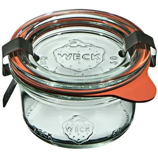 Weck Mini-Glas 35 ml 12 Stück | Glas mit Deckel, Dichtung und 2 Verschlüssen | Zur Konservierung, Säften, luftdichter Aufbewahrung von trockenen Zutaten