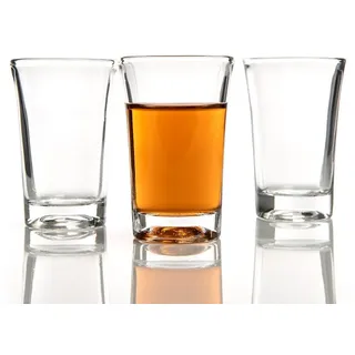 BigDean Schnapsglas 12 x Schnapsgläser 4cl Shotgläser Spülmaschinenfest Stamperl, 12-tlg., Glas, 4CL Schnapsgläser, Shotglas, Klassisches Design, Spülmaschinenfest weiß