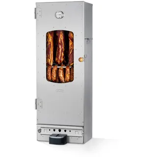 KAISER COMPANY '100' Hochwertiger Elektrischer Räucherofen/Räucherschrank aus Edelstahl I Tragbarer Smoker 110 cm I Passen bis zu 15kg Fleisch I 2000W I mit Zubehör I NICHTROSTEND