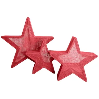 NÄVE Weihnachtsstern 3er-Set rot