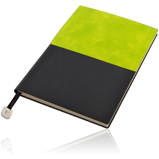 Pierre Cardin Notizbuch DIN A5 Tagebuch Notizbuch Leder Notebook A5 gepunktet punktliniert dotted REPORTER (grün)