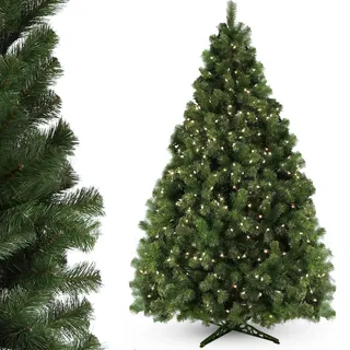 KADAX Künstlicher Weihnachtsbaum 220 cm, Made in EU, Realistischer Weihnachtsbaum aus PVC-Folie, Naturgetreuer Christbaum, Kunsttanne mit stabilem Plastikständer, Kunsttannenbäume (Marie 220cm)