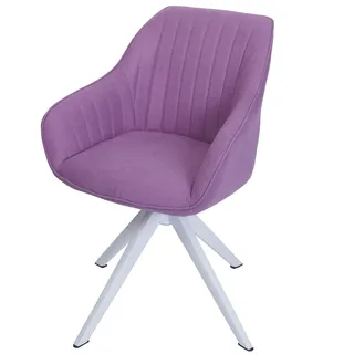 Mendler Esszimmerstuhl HWC-K27 Stoff lila