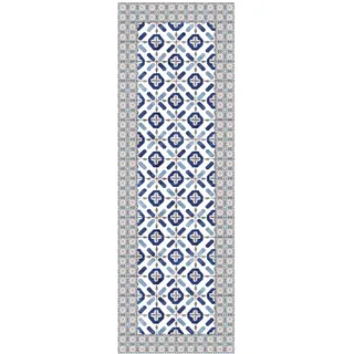 micasia Vinylteppich nass abwischbar Muster Bodenschutz - Made in Germany - Teppich Fliesenoptik 2,2mm dünne Vinyl Bodenmatte orange Küche Flur trittsichere Matte 4875 (70x210cm)