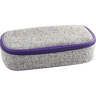 Eberhard Faber 577433 - Jumbo Schlamperbox, X-Style, Grau/Violett, Federmäppchen mit Reißverschluss, großem Hauptfach und Innentasche