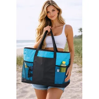 Fashy XXL-Badetasche Polyester Türkis/Schwarz