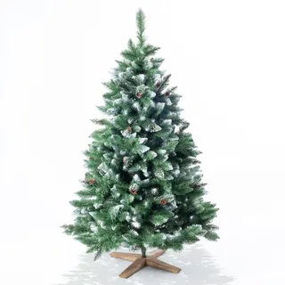 Künstlicher Weihnachtsbaum mit Dekoschnee 220cm