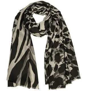 Cassandra Accessoires Schal Winterschal "Animal", wunderbar weich, mit Animalprint, mit Wolle grau