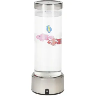 EGLO LED Quallenlampe Aqua, RGB Lampe mit Quallen, Jellyballs und Fischen im Wasser, Fischlampe Kinder Säule, Deko Lavalampe Aquarium, 33 cm