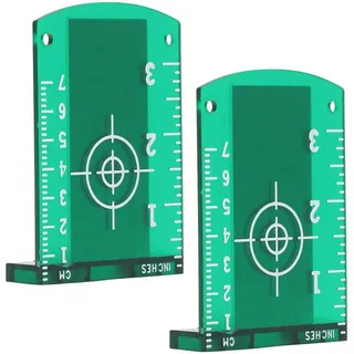 TICFOX Laser Zieltafel, Magnetische Zielplatte, 2 Stück ABS Magnetboden Laserzielkarte Niveauplatte für Ausrichtungslaser Linienlaser Kreuzungslaser Lasermessgerät, Schnelle Lesegeschwindigkeit