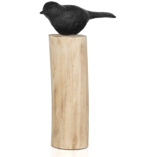 Moritz Skulptur Vogel groß, Holz Deko Figuren Wohnzimmer Holzdeko Objekte Holzdekoration