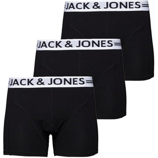 Jack & Jones Herren Boxershort SENSE - 3er PACK Schwarz S