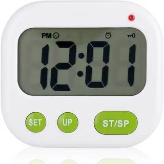 Eosnow Digitaler Wecker Mit Zwei Alarmen, Elektronischem Timer, Lcd-bildschirm, Musik, Vibration, Hintergrundbeleuchtung Und Nachtlicht
